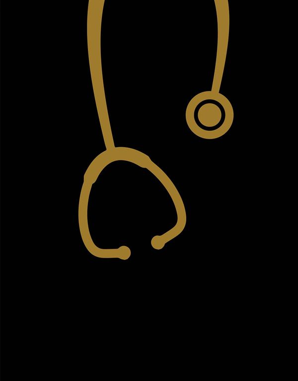 Stethoscope 2 (Black) - 200 Page Notebook