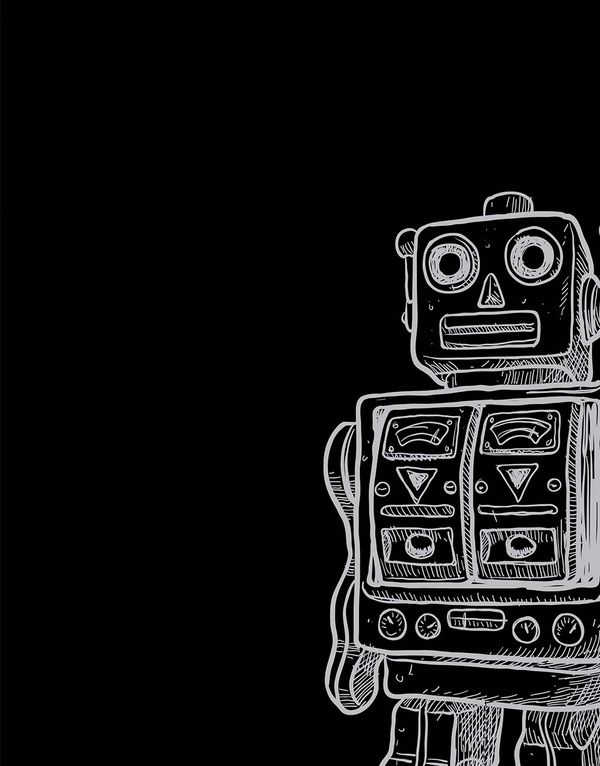 Robot (Black) - 200 Page Notebook