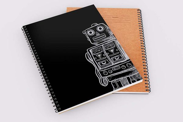 Robot (Black) - Demy Notebook
