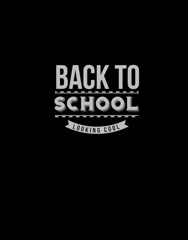 Back to School (Black) - 200 Page Notebook