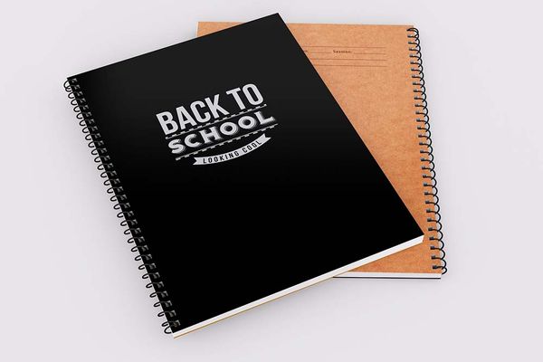 Back to School (Black) - Demy Notebook