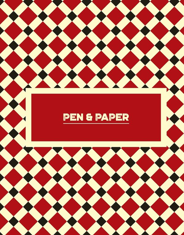 Pen & Paper (Scarlet) - 200 Page Notebook