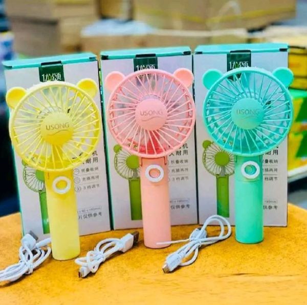 New Mini Rechargeable USB Charging Portable Handheld 3 Gear Speed Desktop Fan