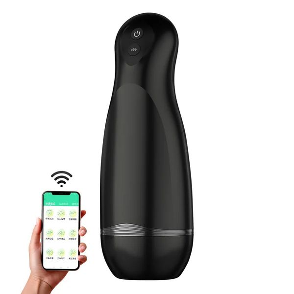 Masturbation Cup APP Remote Control Automatic Sucking Male Real Vagina Masturbation Heated Sex Vibrating Oral Sex Machine Toys