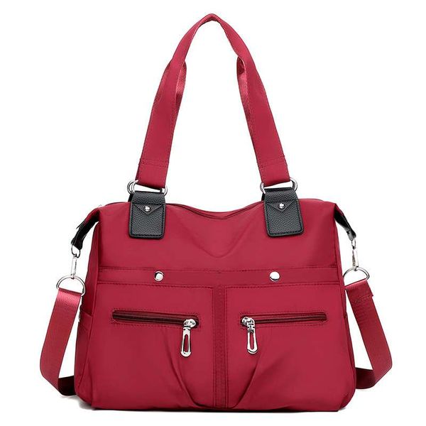 Women Casual Large Capacity Waterproof Oxford Cloth Bag (Dark Blue)