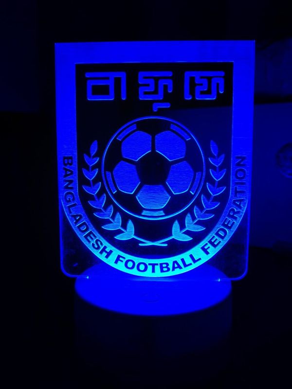 GearUP Acrylic Multicolor Night Lamp (Bangladesh Football Federation)