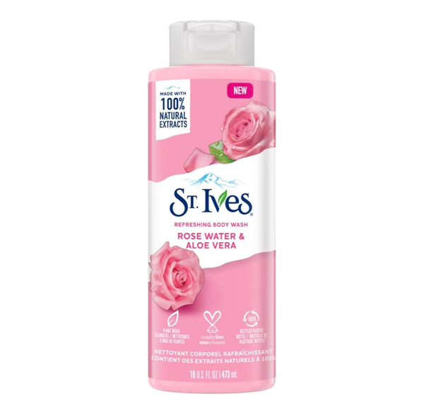 St. Ives Refreshing Cleanser Rose Water & Aloe Vera Body Wash|Shower gel For Women, 473ml - Image 3