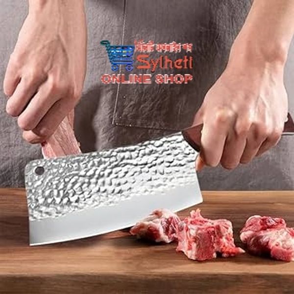 Kitchen Knife – Damascus Steel with Wooden Handle