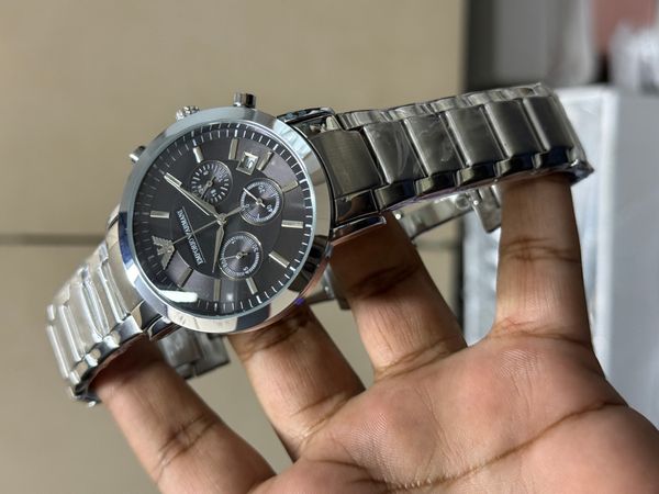 ARMANI CRONO CHAIN BLACK DIAL