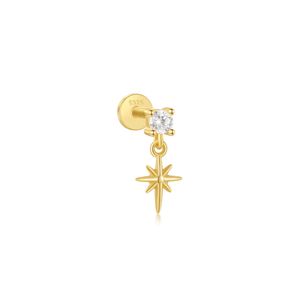 Star stud earrings || Single Piece|| S925 silver