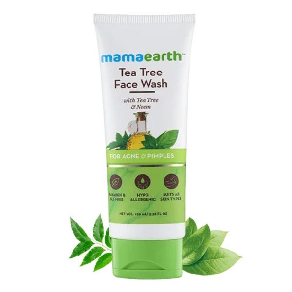 Mamaearth Tea Tree Facewash With Tea Tree & Neem for Acne & Pimples