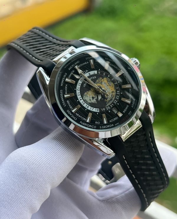 Omega Worldtimer Quartz Belt Black