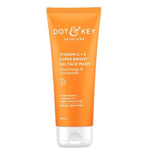 Dot & Key Vitamin C + E Super Bright Gel Facewash Blood Orange & Niacinamide – 100ml