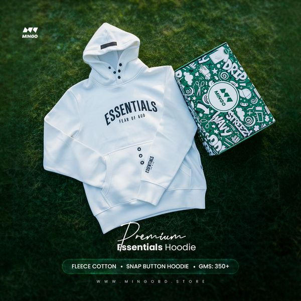 Essential Hoodie- White - Image 1