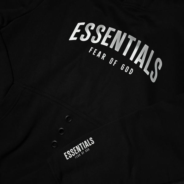 Essential Hoodie - Black - Image 2