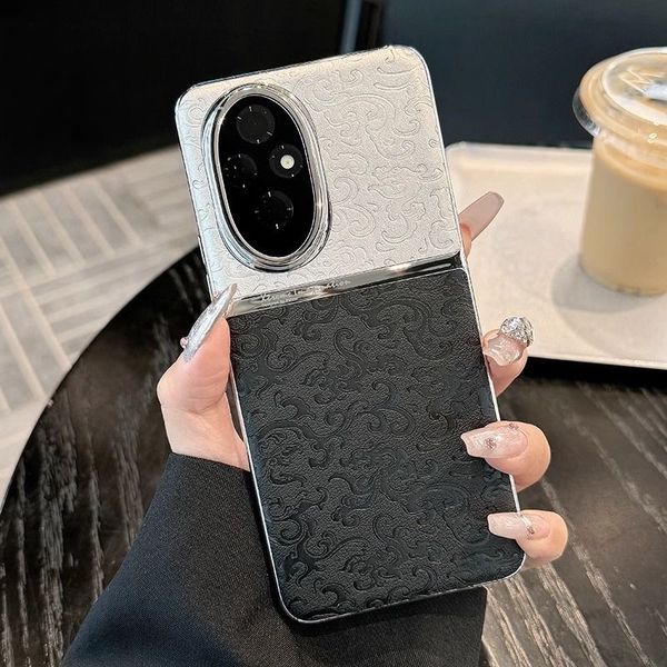Honor 200 Dragon Pattern Electroplated  Leather cover
