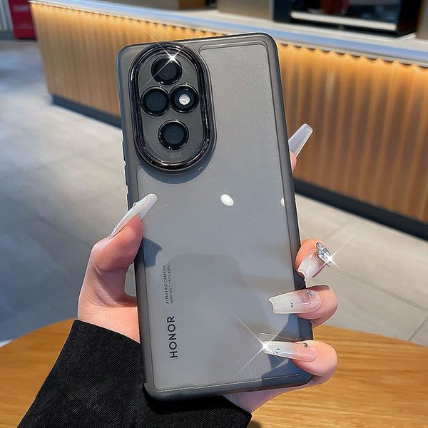 Honor 200/200pro transparent tpu soft cover with camera lens