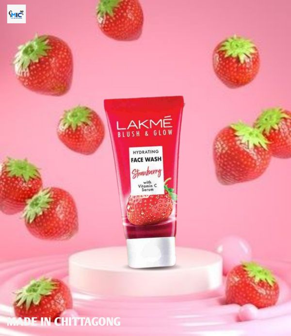 Lakme Blush & Glow Strawberry Freshness Gel Face Wash With Strawberry Extracts, 3 x 100 g Multipack