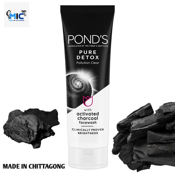 Pond’s Pure Detox Anti-Pollution Purity Face Wash With Activated Charcoal, 50 g