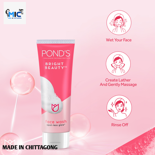 Ponds Bright Beauty Spot-less Glow Face Wash Advance Vitamin B3 Formula 200ML
