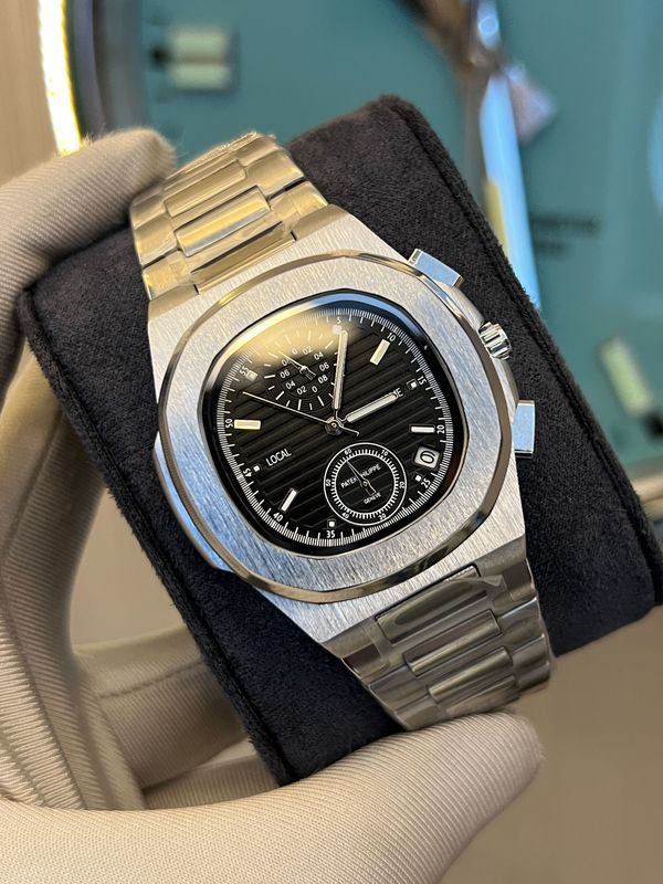 Patek Philippe Nautilus AAA body Black Dial Chronograph Chain