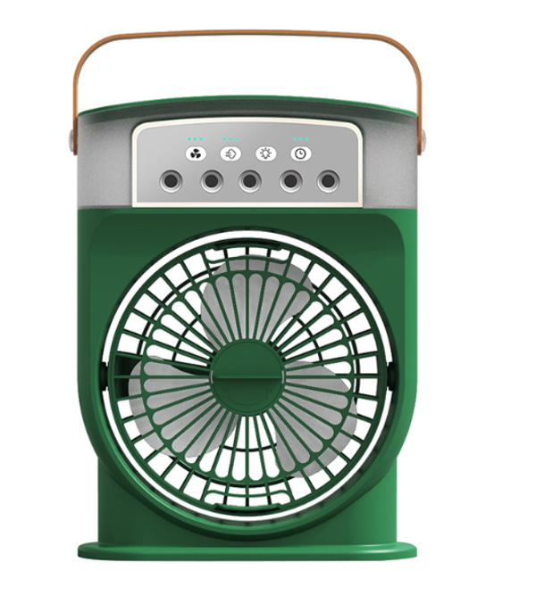 Rechargeable Air Cooling USB Fan with LED Night Light Water Fan