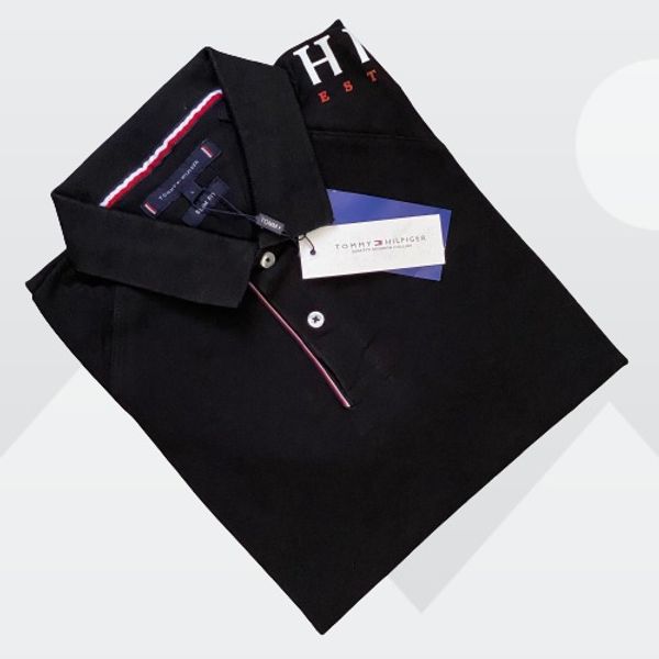 Tommy Hilfiger Men's Black Polo T-shirt