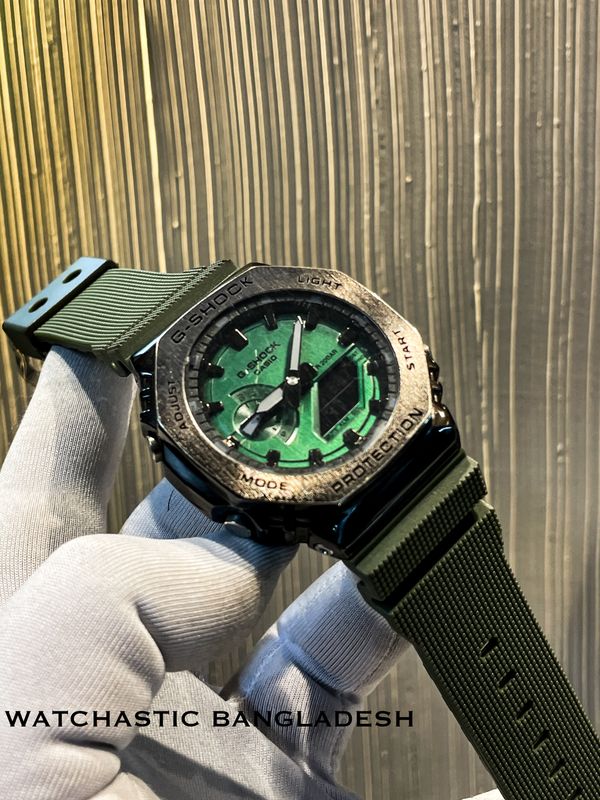Gshock Black CASE Green Dial