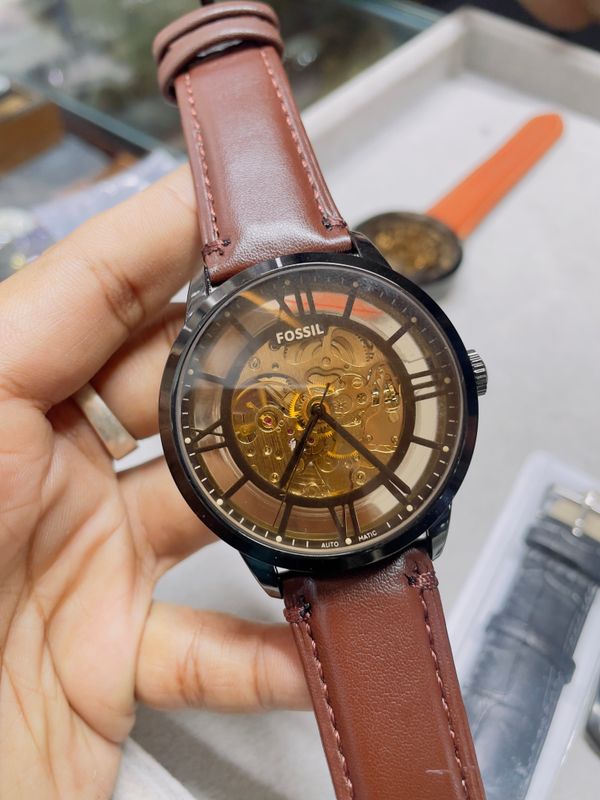 fossil auto brown belt aa