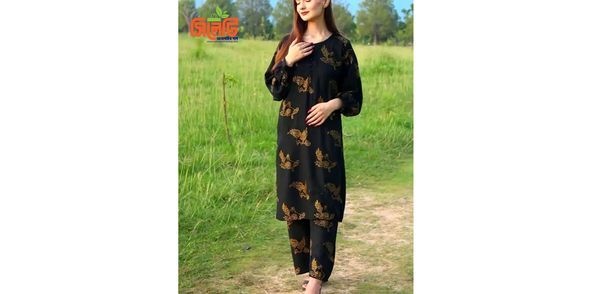 স্টাইলের পাখি প্রিন্টের টু-পিস