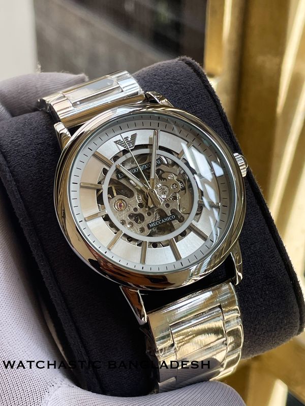 Armani Auto Chain White Dial