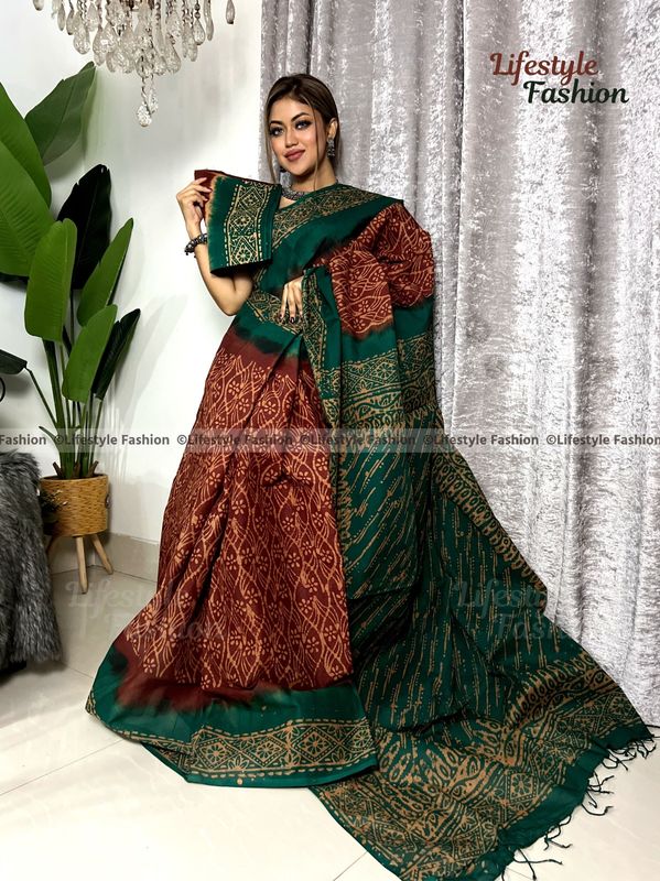 প্রিমিয়াম কোয়ালিটি আরামদায়ক কটন শাড়ি (LF-S25-19)