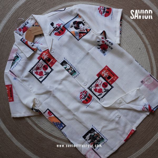 Postcode Tokyo Drop Shoulder Cuban Shirt