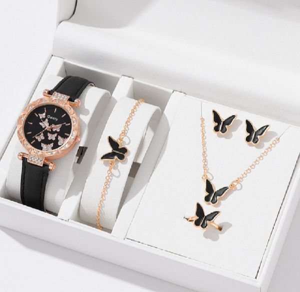 Fashionable Swiss Watch and Butterfly Jewelry Sets For Women Gift Item BOX FREE