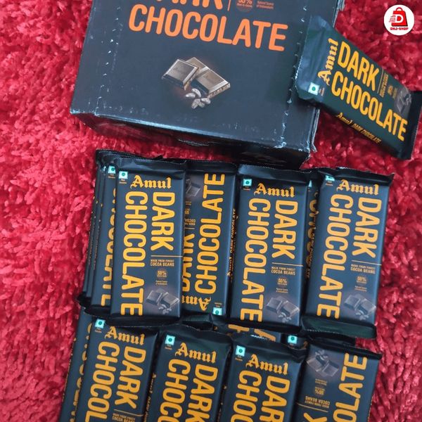 Amul Dark Chocolate Bar – 40g 20 Pcs 1 Box