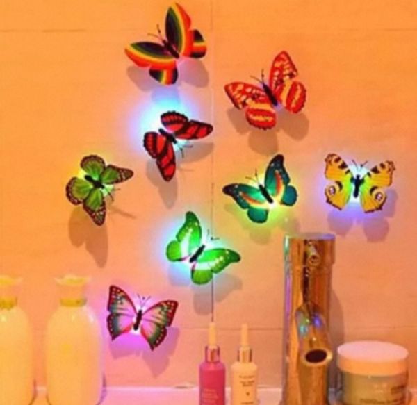 Butterfly shaped home decorating wall light | Color changing LED Wall Sticker | Single