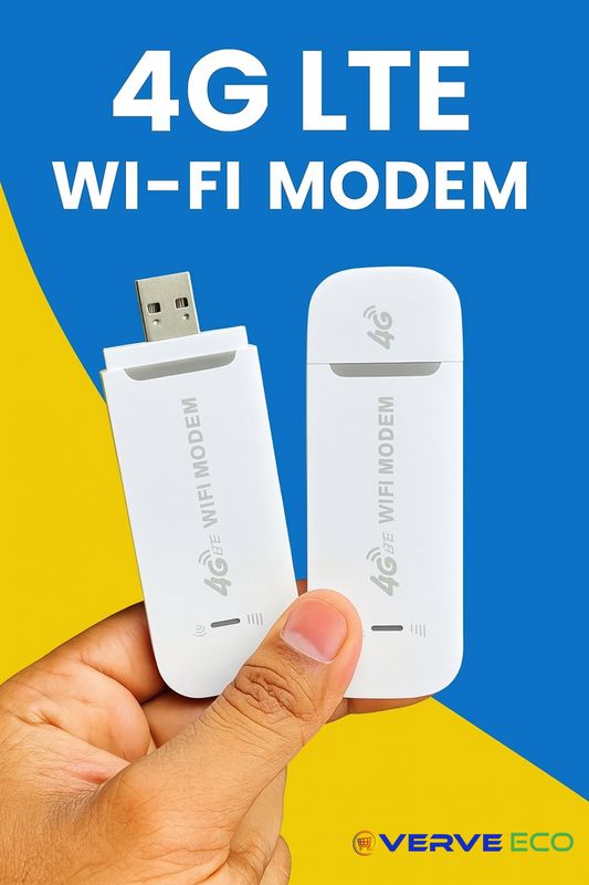 4G LTE WiFi Modem- Support All Bangladesh SIM Cards-White Color