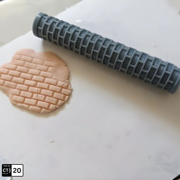 Brick Pattern Texture Roller – 12 cm Clay & Fondant Tool | InDecorBD