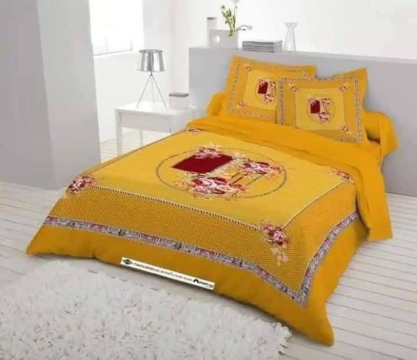 এক ফুলের বিছানার চাদর 100%কটন