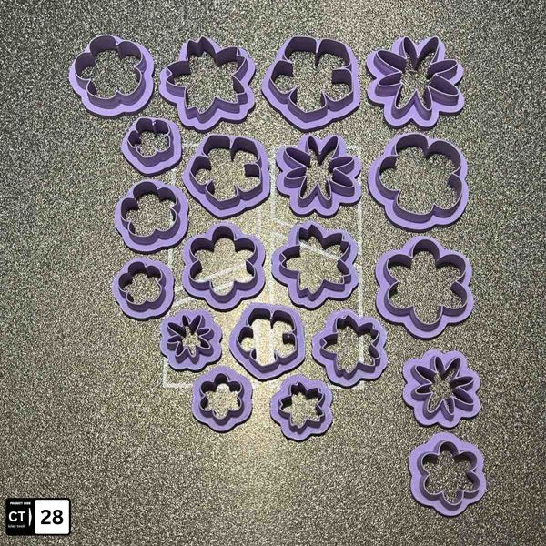 Flowers Shape Polymer Clay Cutter Set – 20 Pcs Craft & Jewelry Tool | InDecorBD