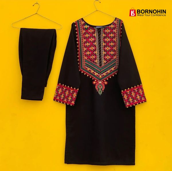 Embroidery Stitched Two Piece