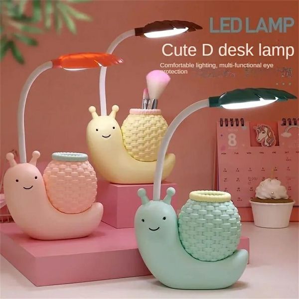 Kids Cute Snail LED Desk Light Study Night Table Lamp with USB Charging Cable-Best Rate