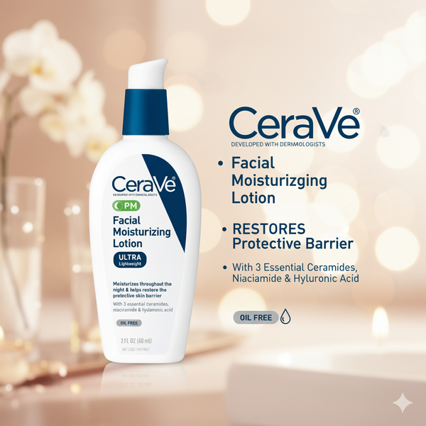 CeraVe PM Facial Moisturizing Lotion Oil-Free 60ml - 3606000534711