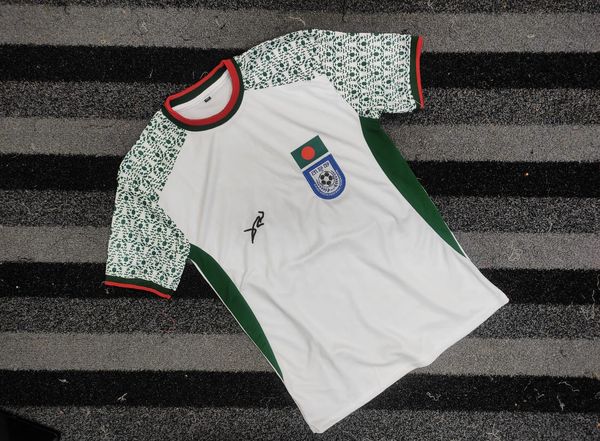 Bangladesh football Jersey (White- Fan addition)