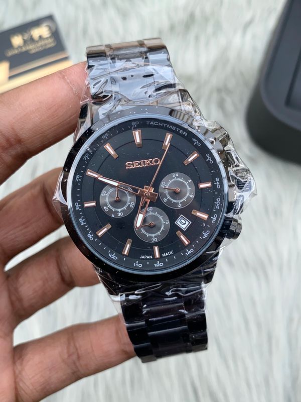SEIKO chronograph chain (black)