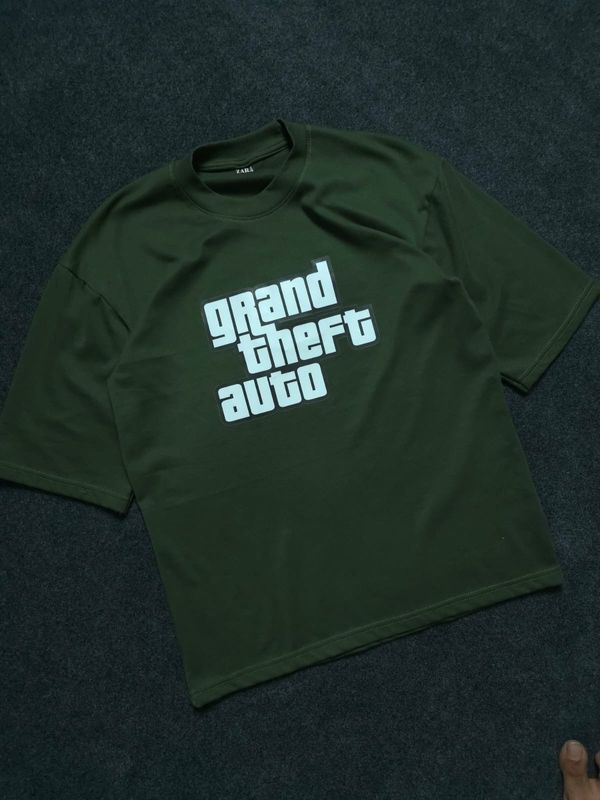 GTA(Olive) - Dropshoulder Tshirt