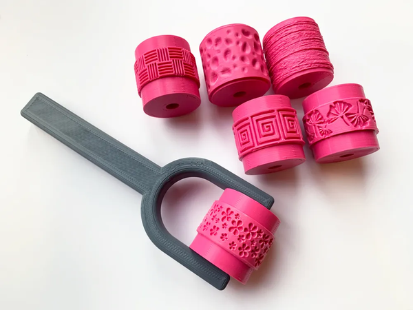 Interchangeable Texture Roller Set – 6 Designs with Handle | InDecorBD
