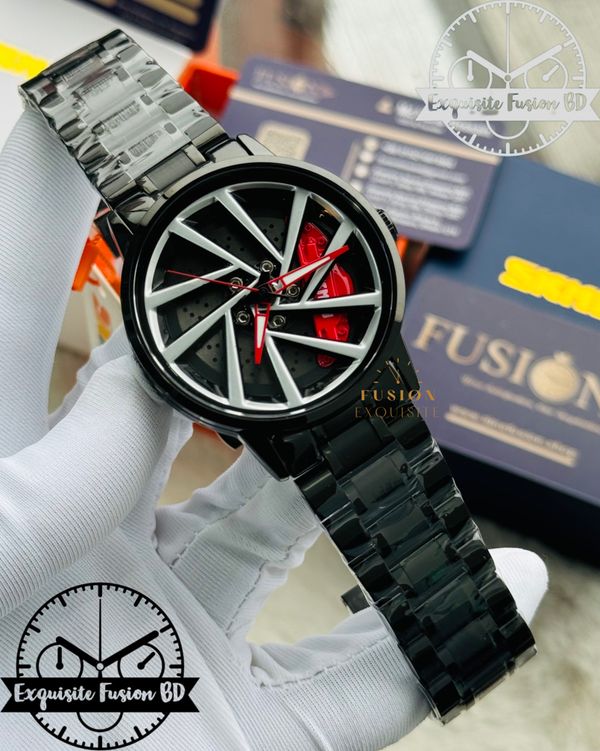 SKMEI Original Car Rim Ferrari Red Color 1990 Model Watch