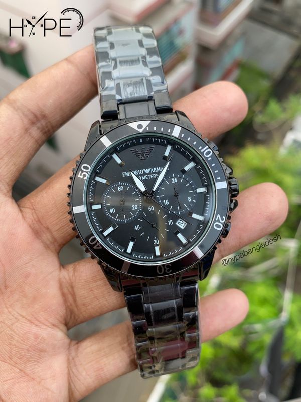 Armani AA chronograph black