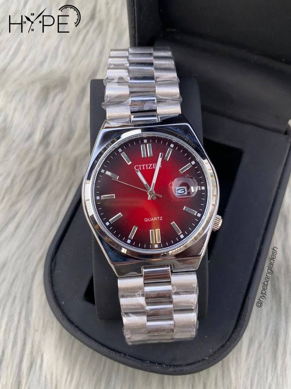 Citizen Quartz red dial
